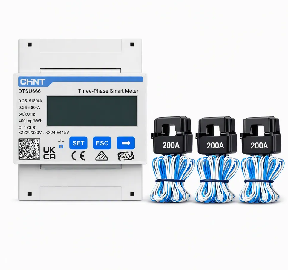 [FOX0074] Fox ESS DTSU666 1.5(6)A Contador + 3x TI 200A (Kit)